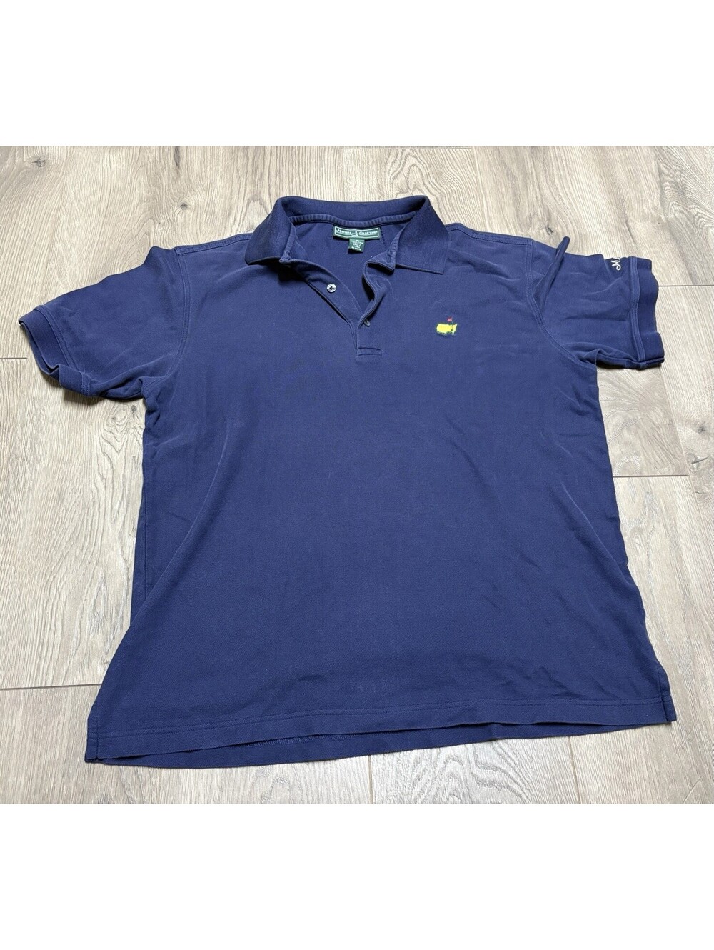 Vintage Masters Augusta National Golf Blue Short Sleeve Polo Shirt Medium